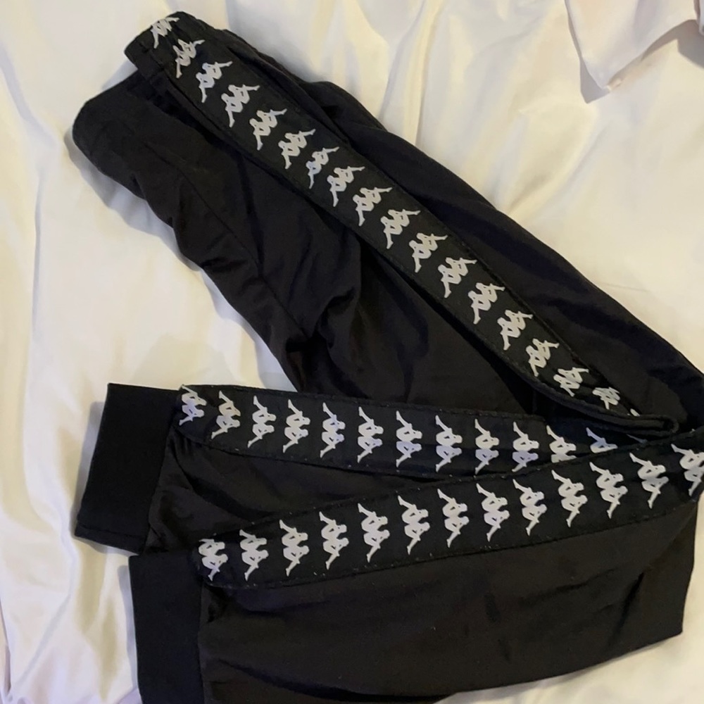 Black Kappa Sweatpants